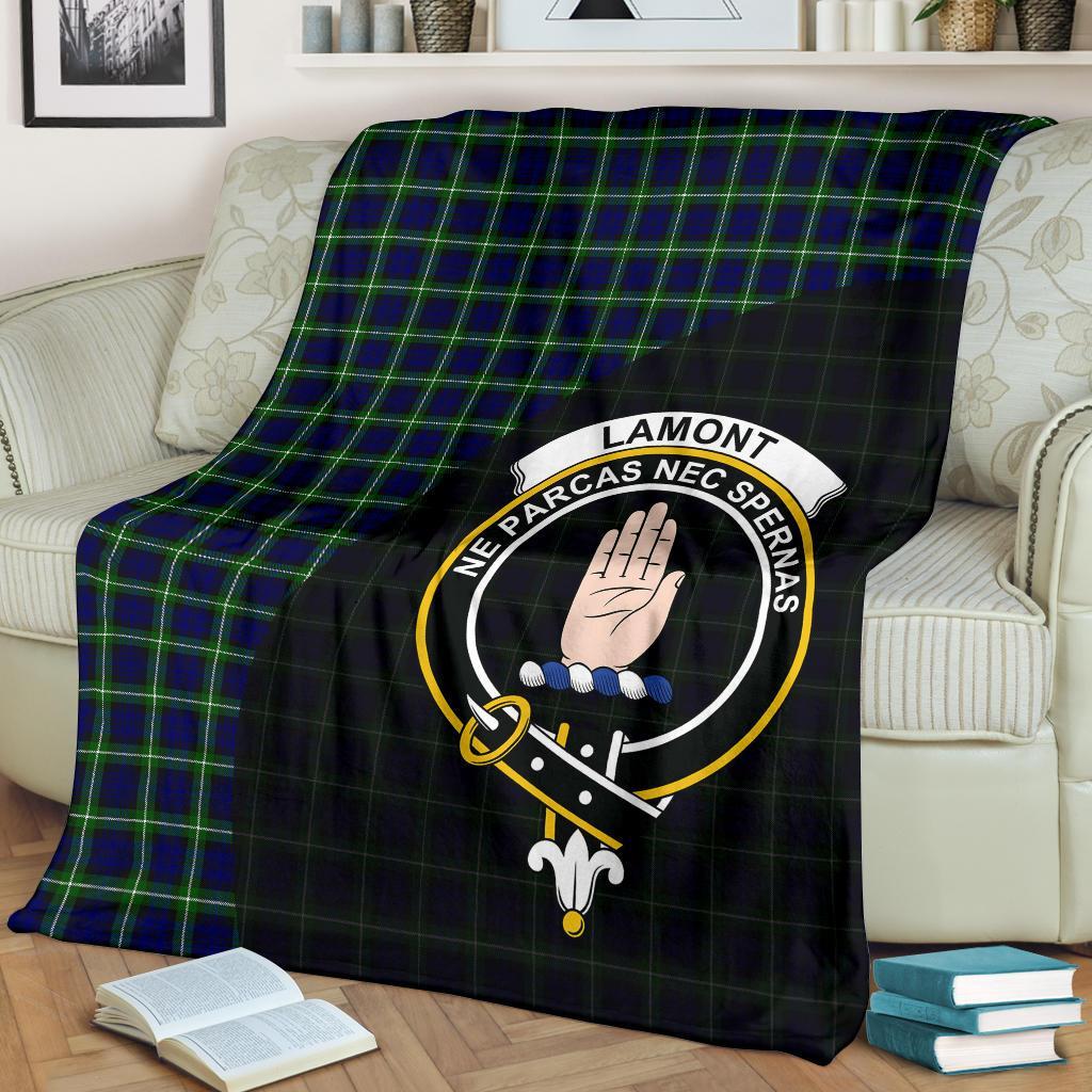 Clan Lamont Modern Tartan Crest Blanket Wave Style LP19 Clan Lamont Tartan Today   