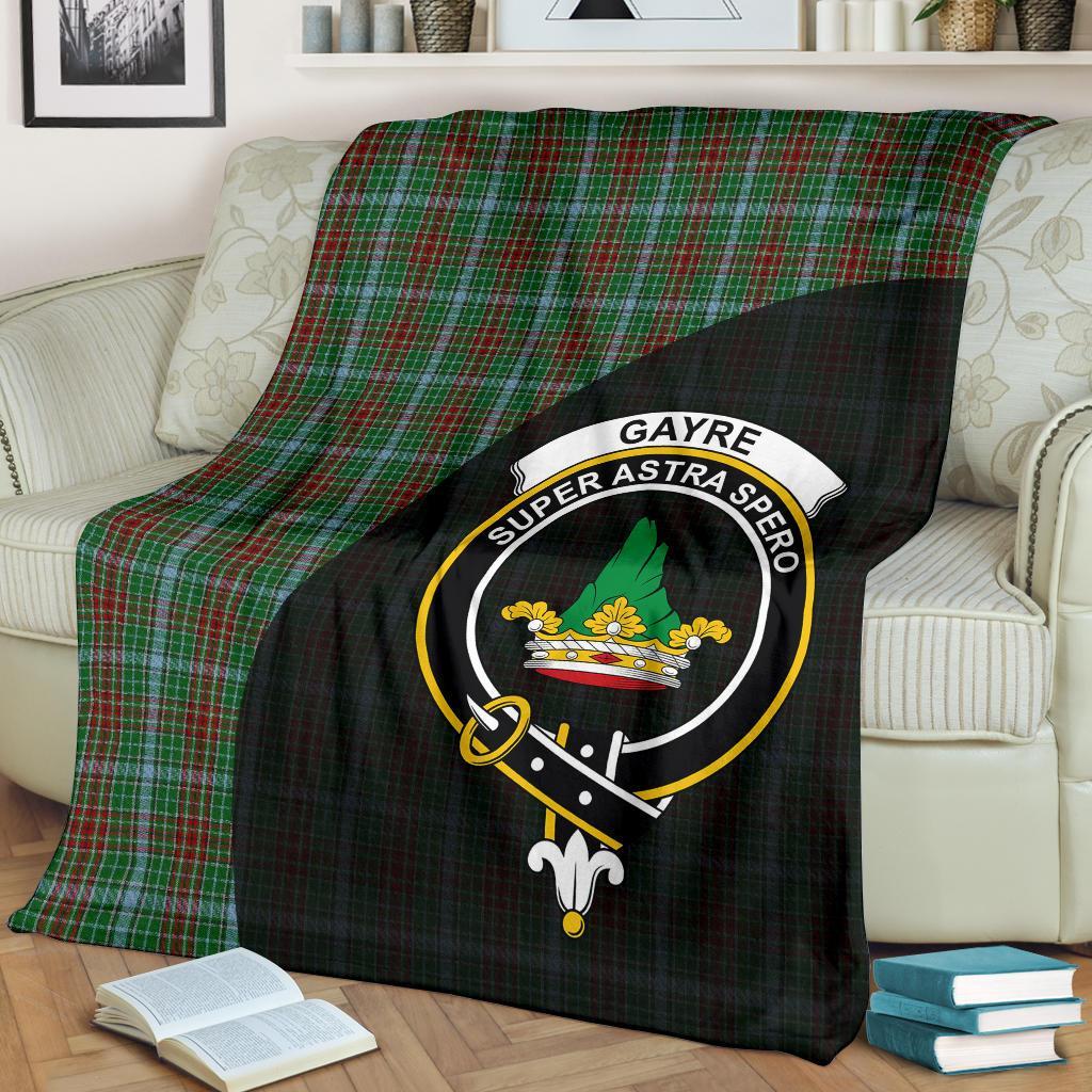 Clan Gayre Tartan Crest Blanket Wave Style ZX65 Clan Gayre Tartan Today   