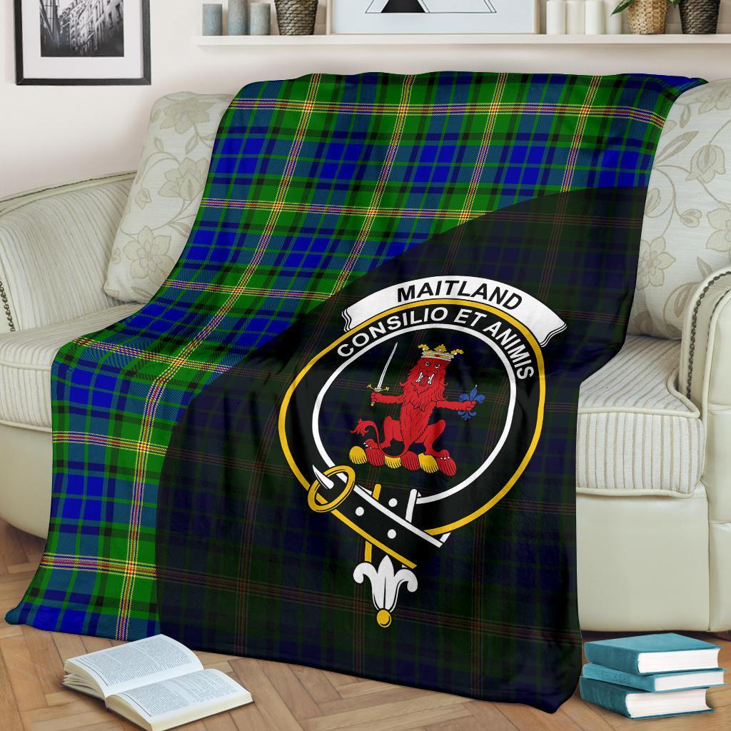 Clan Maitland Tartan Crest Blanket Wave Style NN42 Clan Maitland Tartan Today   