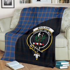 Clan MacLaine of Loch Buie Hunting Ancient Tartan Crest Blanket Wave Style CR92 Clan Hall Tartan Today   