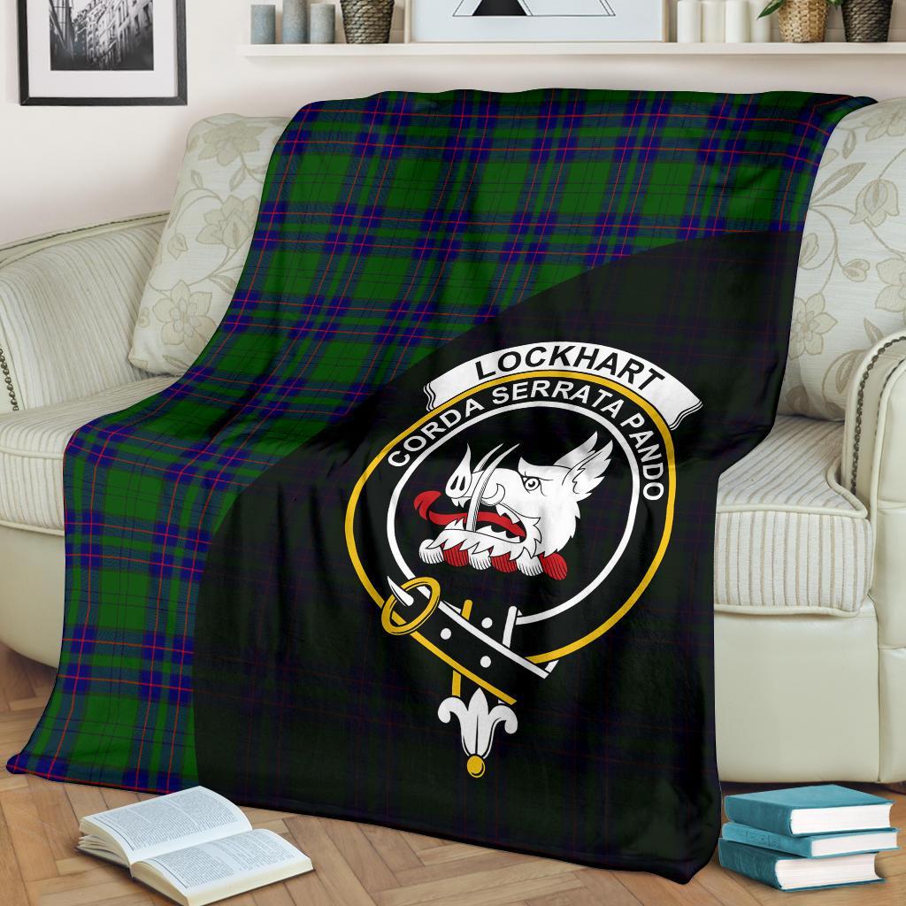 Clan Lockhart Modern Tartan Crest Blanket Wave Style EL96 Clan Lockhart Tartan Today   