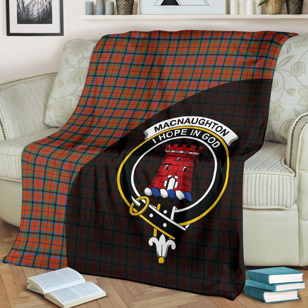 Clan MacNaughton Ancient Tartan Crest Blanket Wave Style MS90 Clan MacNaughton Tartan Today   