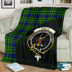 Clan Rollo Modern Tartan Crest Blanket Wave Style FV85 Clan Rollo Tartan Today   