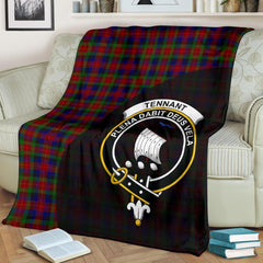 Clan Tennant Tartan Crest Blanket Wave Style RZ43 Clan Tennant Tartan Today   