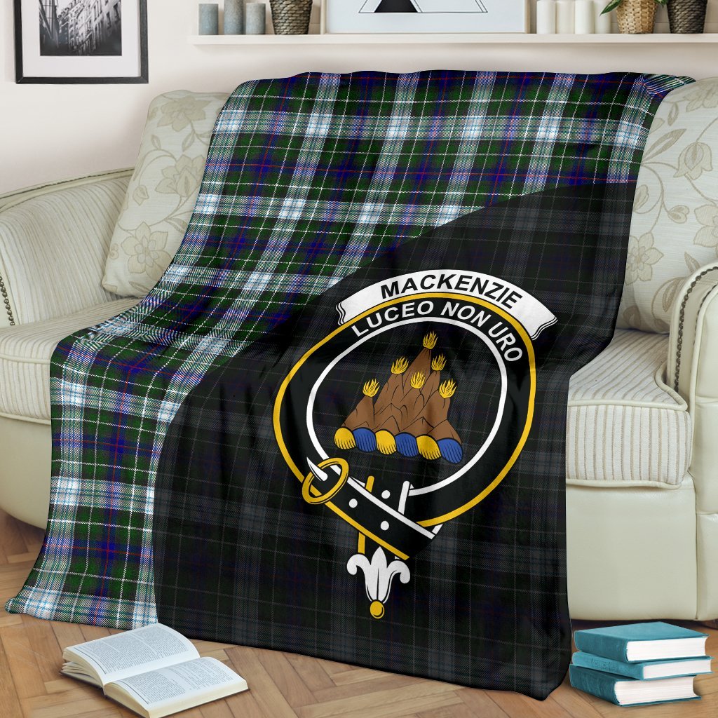 Clan MacKenzie Tartan Crest Blanket Wave Style GD91 Clan MacKenzie Clan MacKenzie   