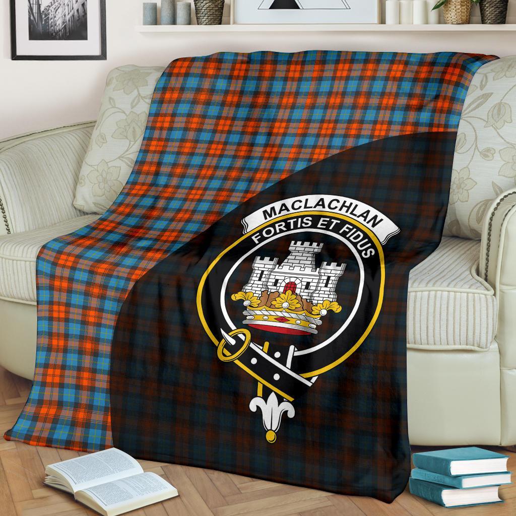 Clan MacLachlan Ancient Tartan Crest Blanket Wave Style JX69 Clan Hall Tartan Today   