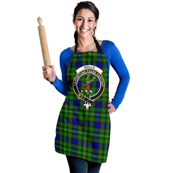 Clan Rollo Modern Tartan Crest Apron HS10 Clan Rollo Tartan Today   