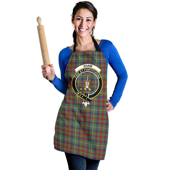 Clan Shaw Green Modern Tartan Crest Apron TK86 Clan Shaw Tartan Today   