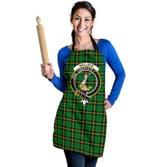 Clan Wallace Hunting - Green Tartan Crest Apron KM31 Clan Wallace Tartan Today   