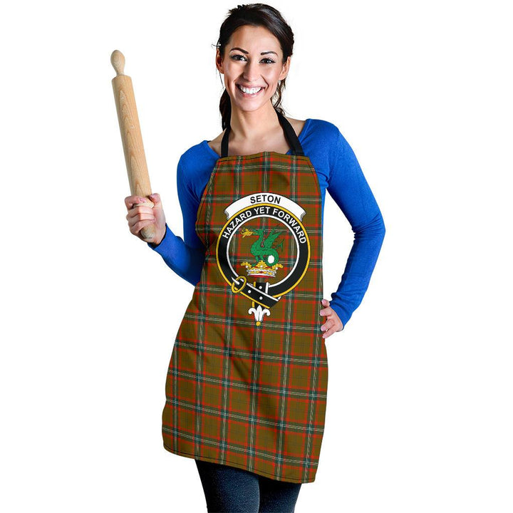 Clan Seton Hunting Modern Tartan Crest Apron IN89 Clan Seton Tartan Today   