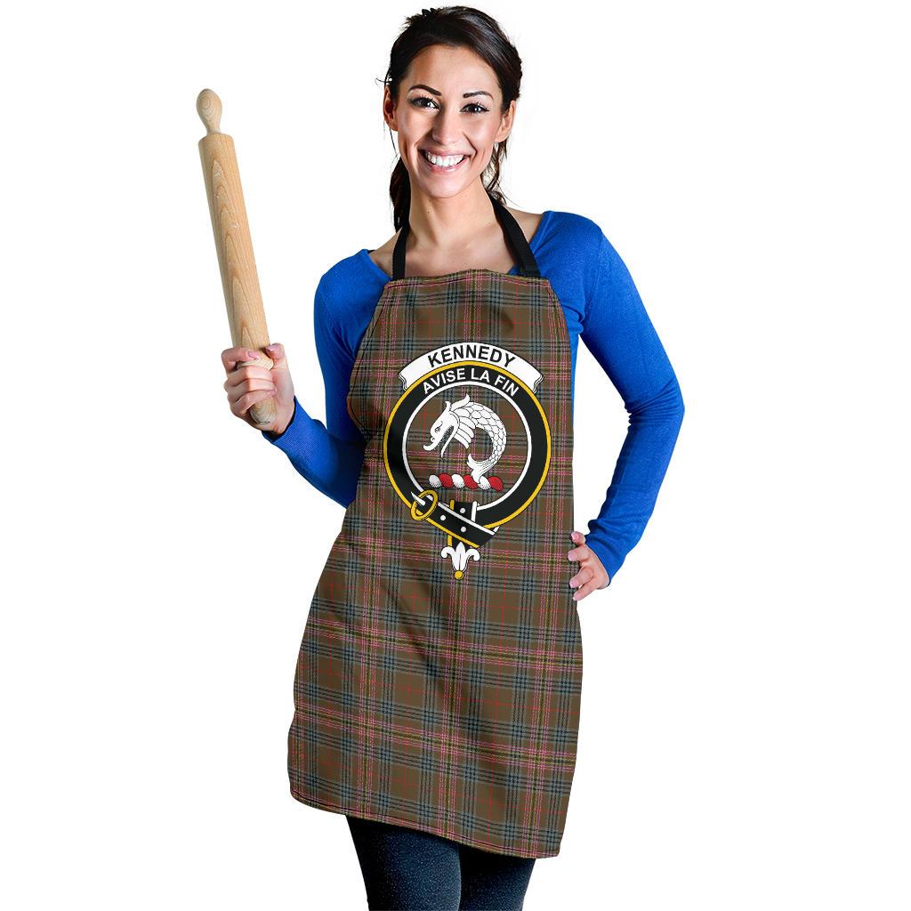 Clan Kennedy Weathered Tartan Crest Apron MG39 Clan Kennedy Tartan Today   