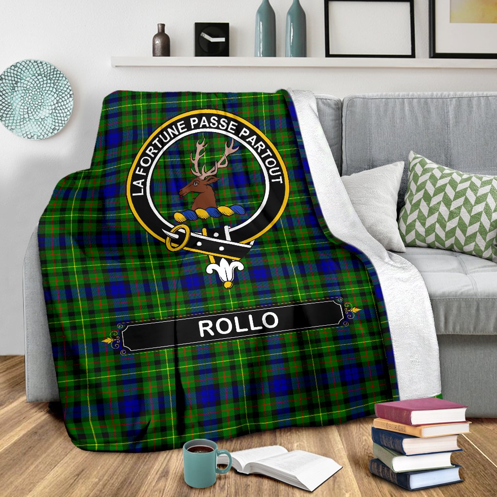 Clan Rollo Family Tartan Crest BlanketsNM23 Clan Rollo Tartan Today   