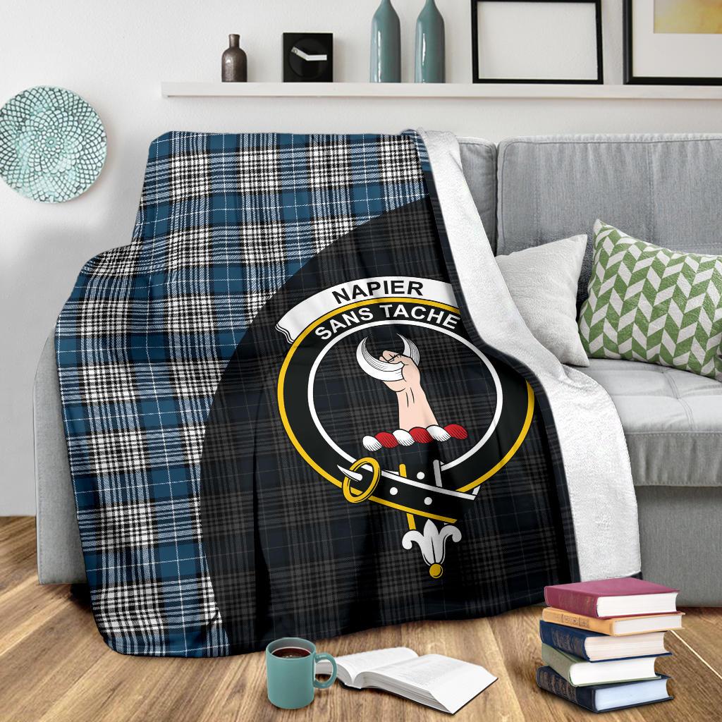 Clan Napier Modern Tartan Crest Blanket 3 Sizes JF73 Clan Napier Tartan Today   