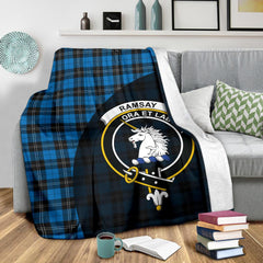 Clan Ramsay Blue Ancient Tartan Crest Blanket 3 Sizes BE59 Clan Ramsay Tartan Today   