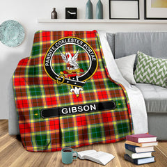 Clan Gibson Family Tartan Crest BlanketsVE12 Clan Hall Tartan Today   