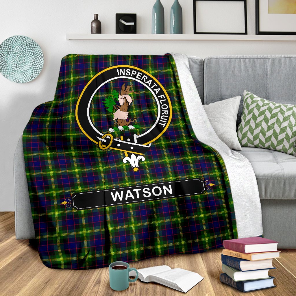 Clan Watson Family Tartan Crest Blanket 3 Sizes IT93 Clan Watson Tartan Today   