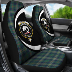 Clan Kennedy Modern Tartan Crest Circle Car Seat Cover NT24 Clan Kennedy Tartan Today   