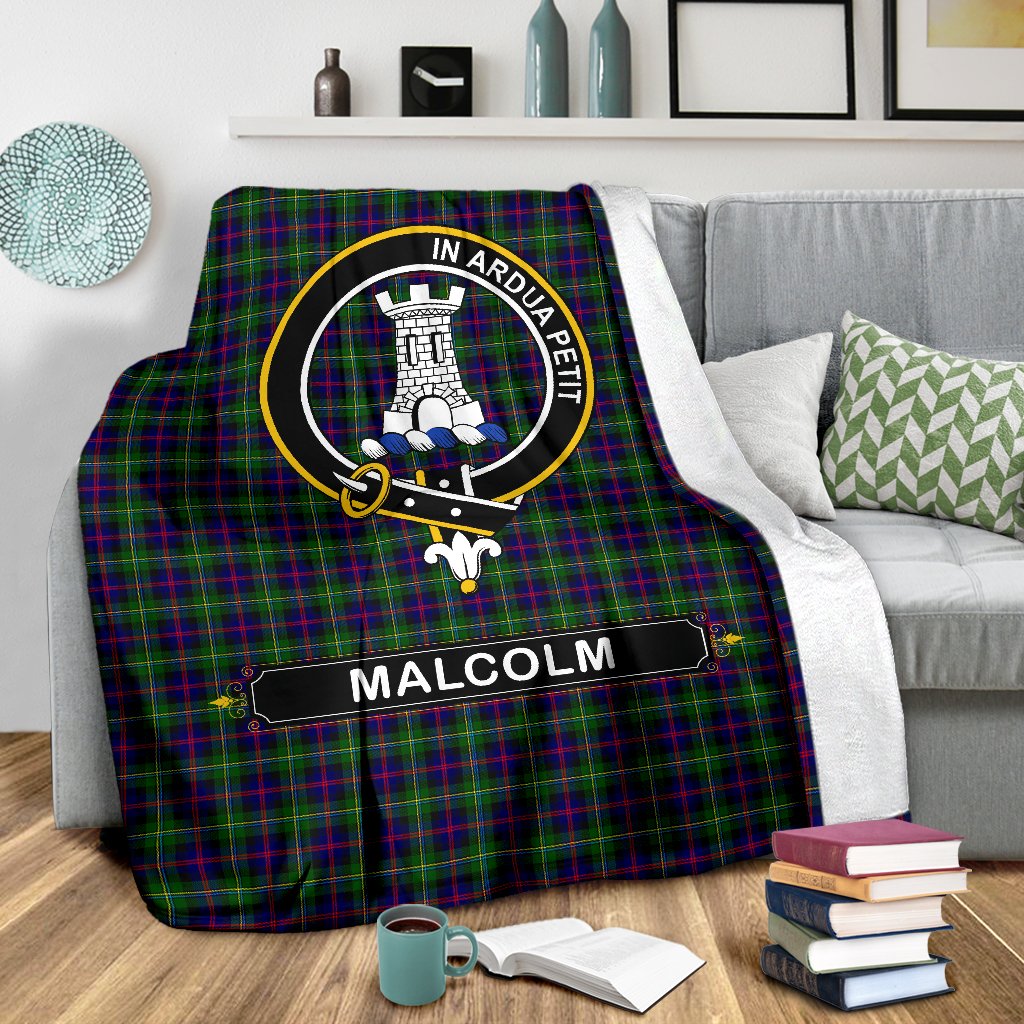 Clan Malcolm (MacCallum) Tartan Crest BlanketsFB45 Clan MacCallum Tartan Today   