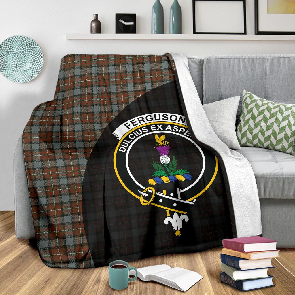 Clan Fergusson Weathered Tartan Crest Blanket 3 Sizes TK59 Clan Fergusson Tartan Today   