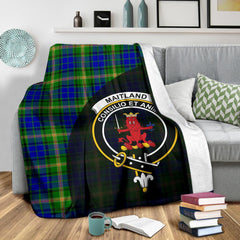 Clan Maitland Tartan Crest Blanket Wave Style NN42 Clan Maitland Tartan Today   