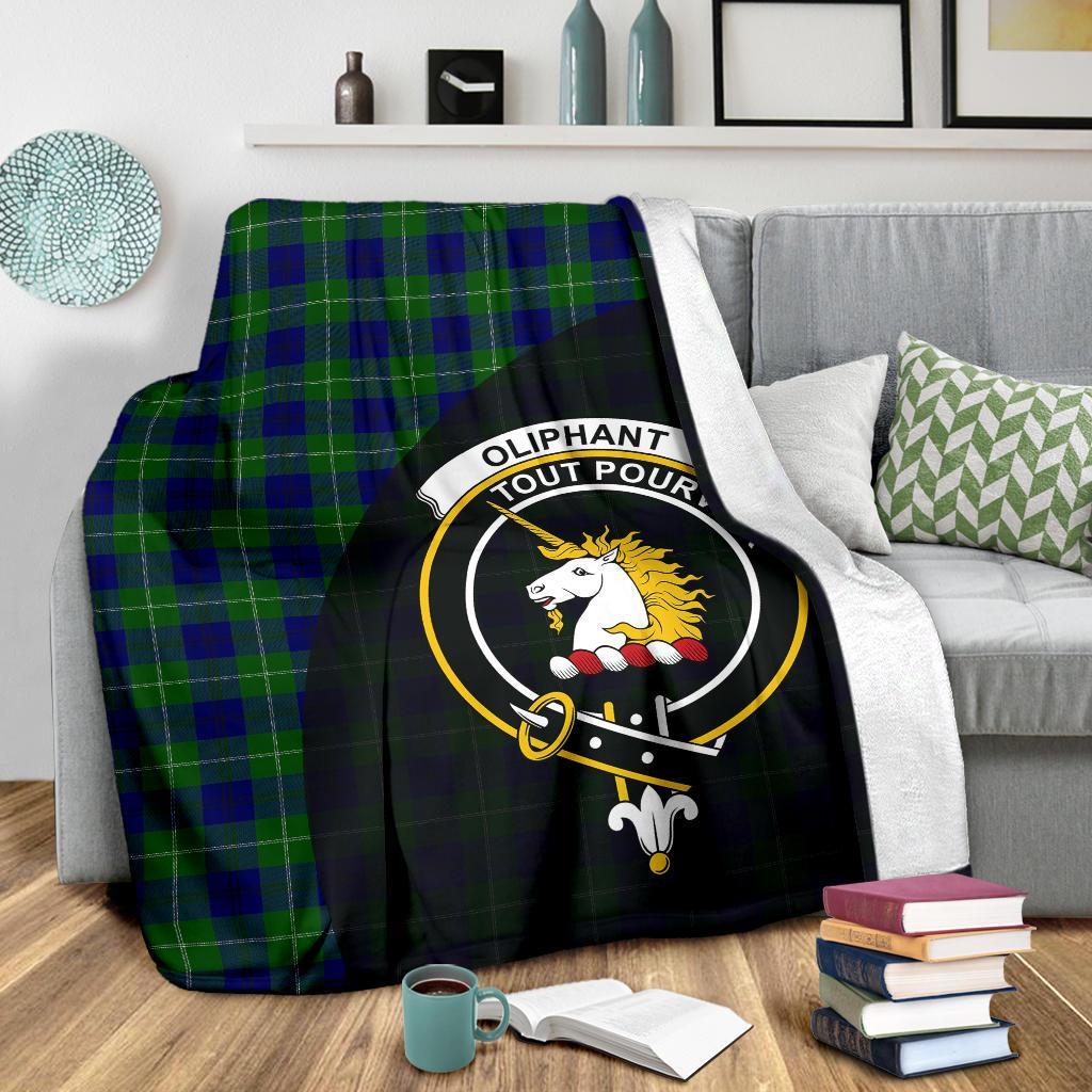 Clan Oliphant Modern Tartan Crest Blanket Wave Style BR29 Clan Oliphant Tartan Today   