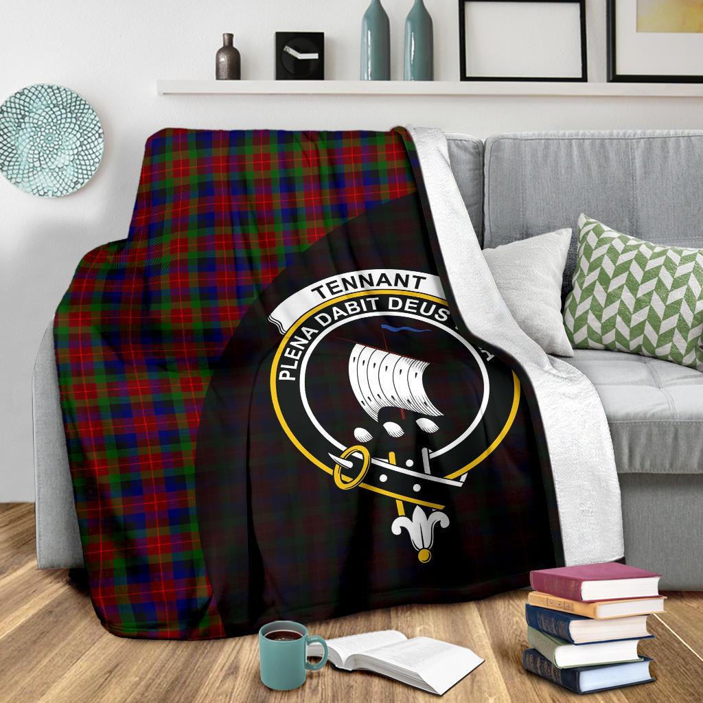 Clan Tennant Tartan Crest Blanket Wave Style RZ43 Clan Tennant Tartan Today   