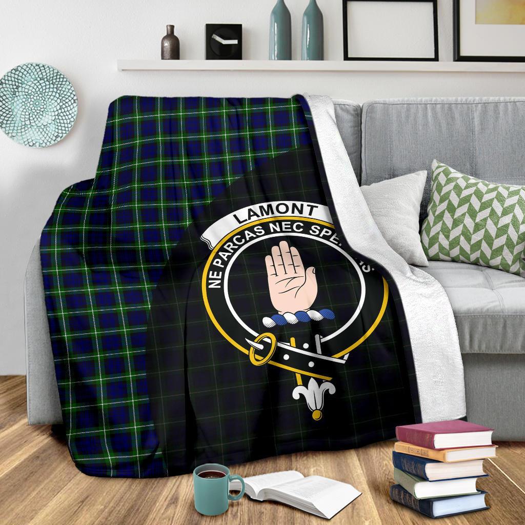 Clan Lamont Modern Tartan Crest Blanket Wave Style LP19 Clan Lamont Tartan Today   