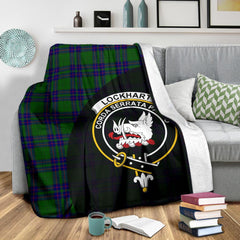 Clan Lockhart Modern Tartan Crest Blanket Wave Style EL96 Clan Lockhart Tartan Today   