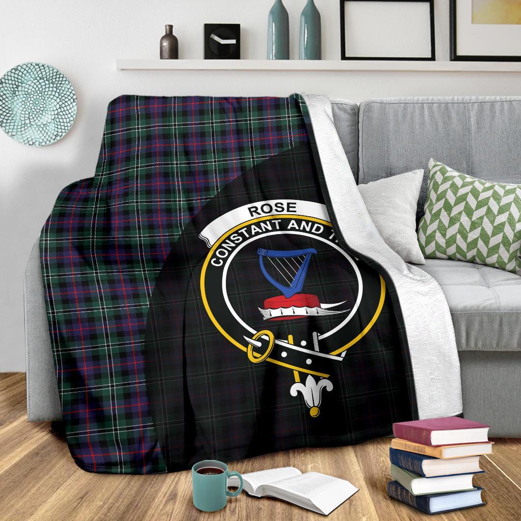 Clan Rose Hunting Modern Tartan Crest Blanket Wave Style MH58 Clan Rose Tartan Today   