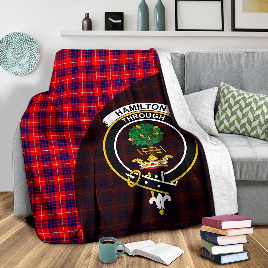 Clan Hamilton Modern Tartan Crest Blanket Wave Style JS70 Clan Hamilton Tartan Today   