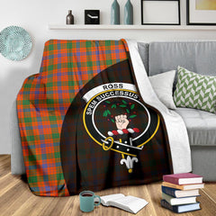 Clan Ross Ancient Tartan Crest Blanket Wave Style KI45 Clan Ross Tartan Today   