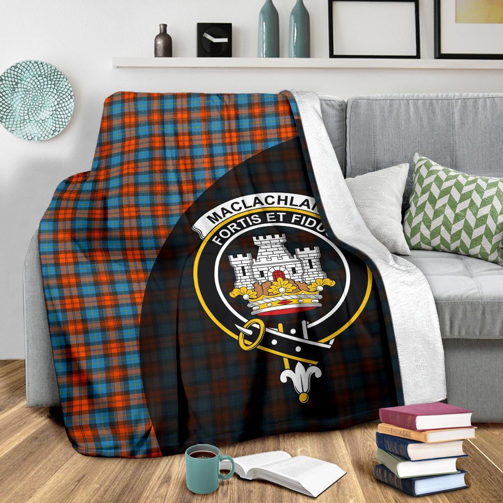 Clan MacLachlan Ancient Tartan Crest Blanket Wave Style JX69 Clan Hall Tartan Today   