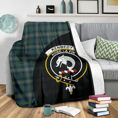 Clan Kennedy Modern Tartan Crest Blanket Wave Style BJ60 Clan Kennedy Tartan Today   