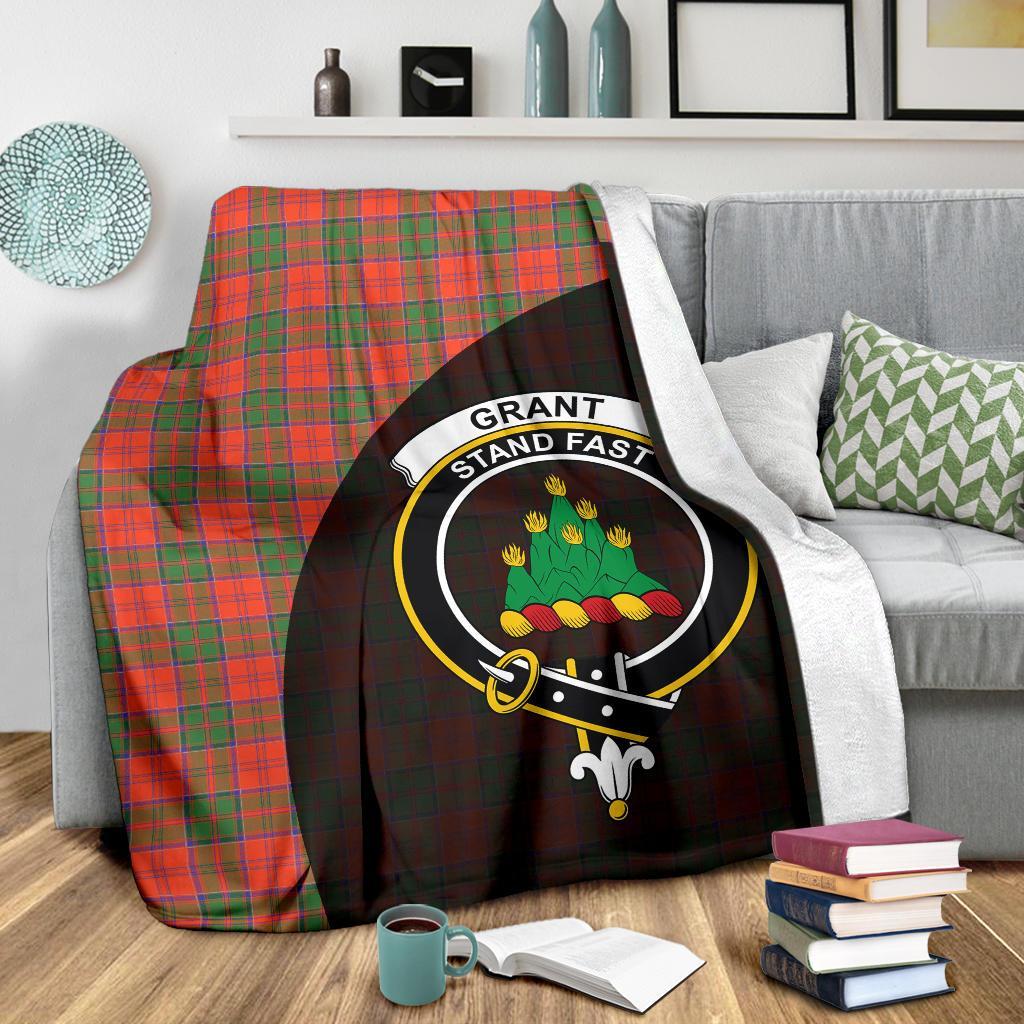 Clan Grant Ancient Tartan Crest Blanket Wave Style QY69 Clan Grant Tartan Today   