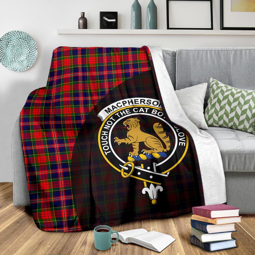 Clan MacPherson Modern Tartan Crest Blanket Wave Style VE87 Clan MacPherson Tartan Today   