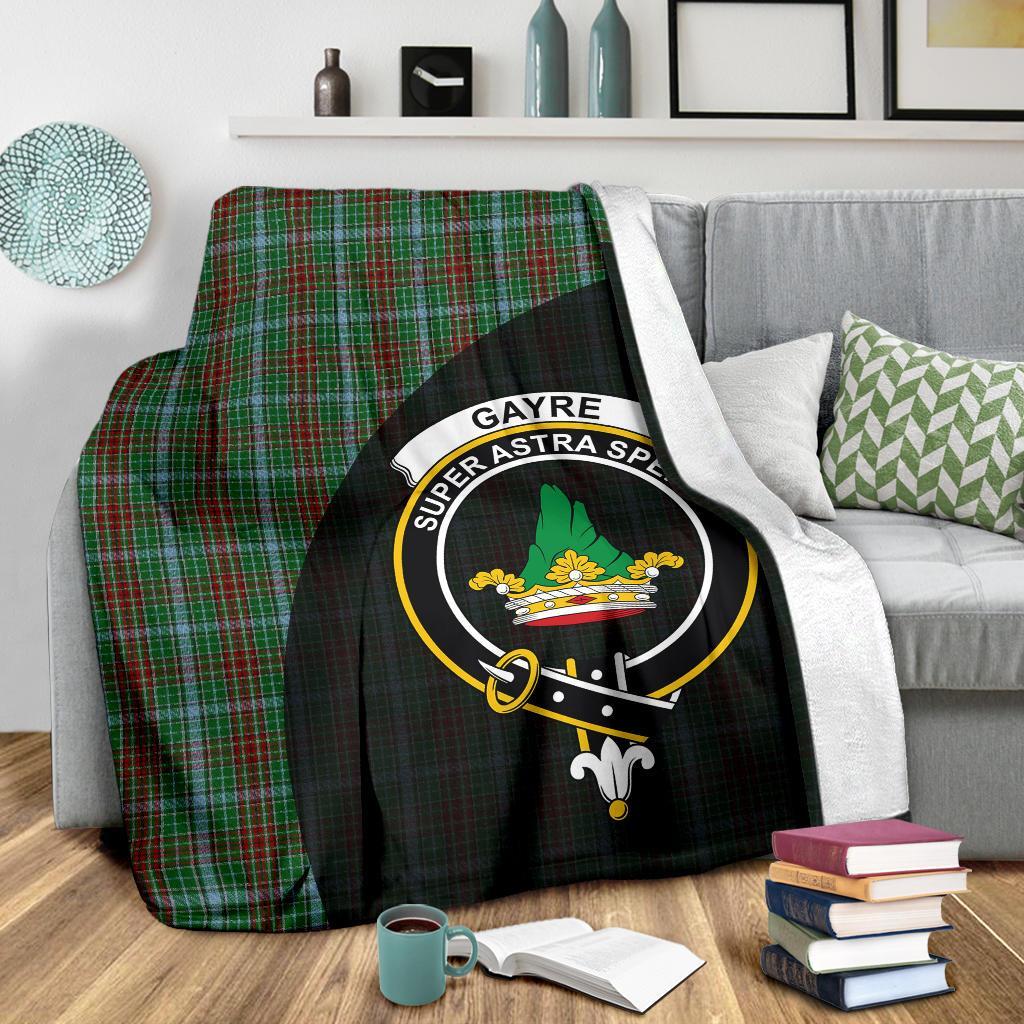 Clan Gayre Tartan Crest Blanket Wave Style ZX65 Clan Gayre Tartan Today   