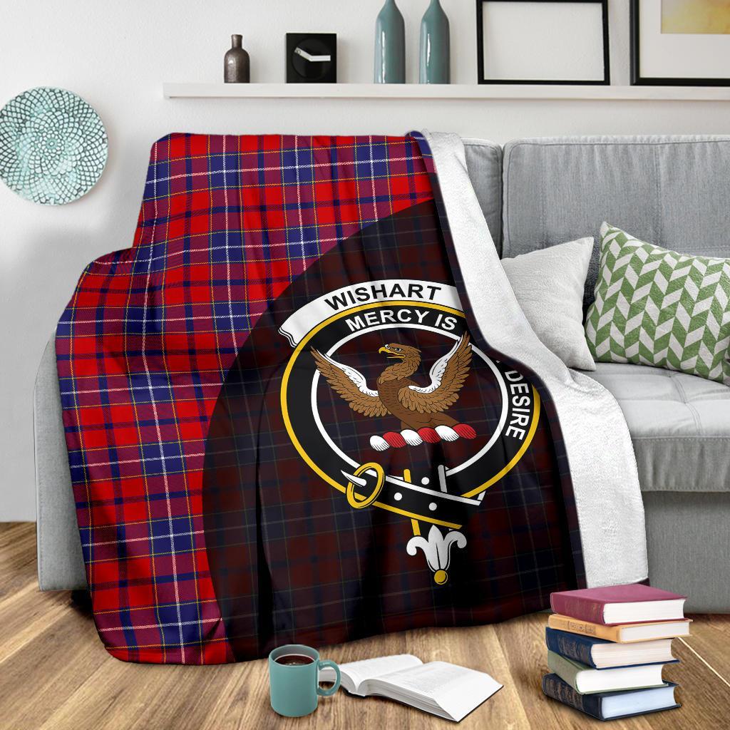 Clan Wishart Dress Tartan Crest Blanket Wave Style RM58 Clan Wishart Tartan Today   