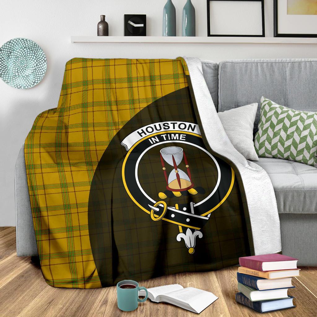 Clan Houston Tartan Crest Blanket Wave Style XY82 Clan Houston Tartan Today   