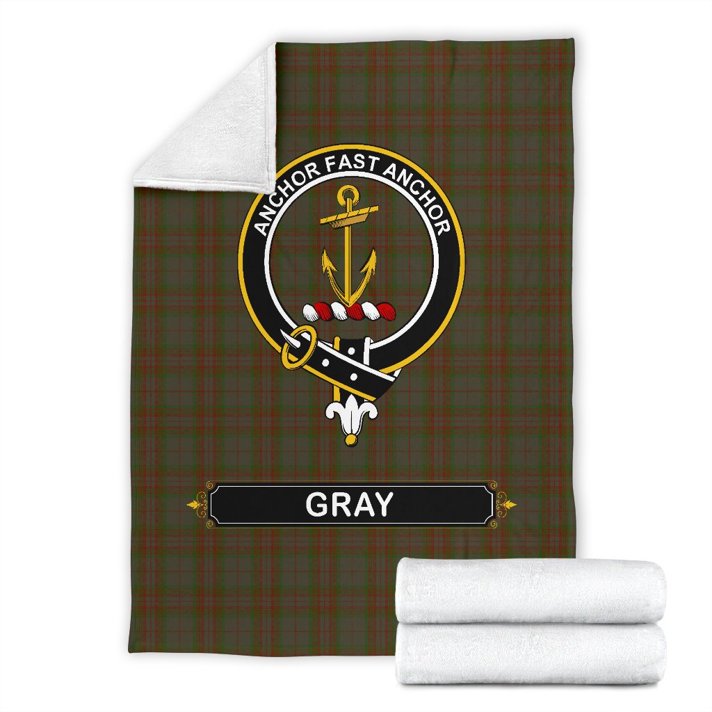 Clan Gray Family Tartan Crest Blanket 3 Sizes MW37 Clan Gray Tartan Today   