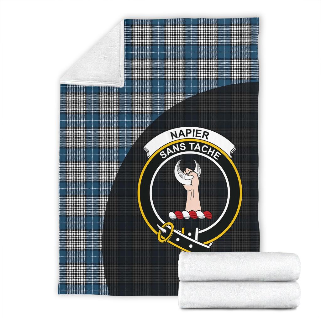 Clan Napier Modern Tartan Crest Blanket 3 Sizes JF73 Clan Napier Tartan Today   