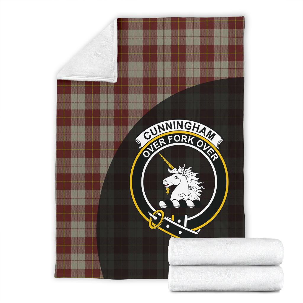 Clan Cunningham Burgundy Dancers Tartan Crest Blanket 3 Sizes SF39 Clan Cunningham Tartan Today   