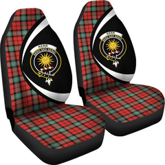 Clan Kerr Ancient Tartan Crest Circle Style Car Seat Cover OW89 Clan Kerr Tartan Today   