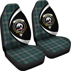 Clan Kennedy Modern Tartan Crest Circle Car Seat Cover NT24 Clan Kennedy Tartan Today   