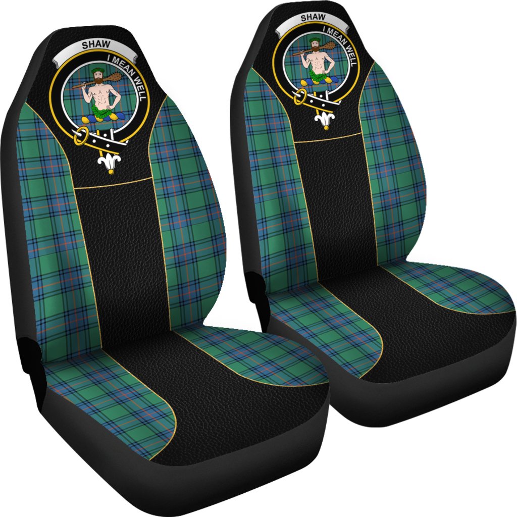 Clan Shaw Of Sauchie Tartan Crest Car Seat Cover  - Special VersionZB40 Clan Shaw Tartan Today   