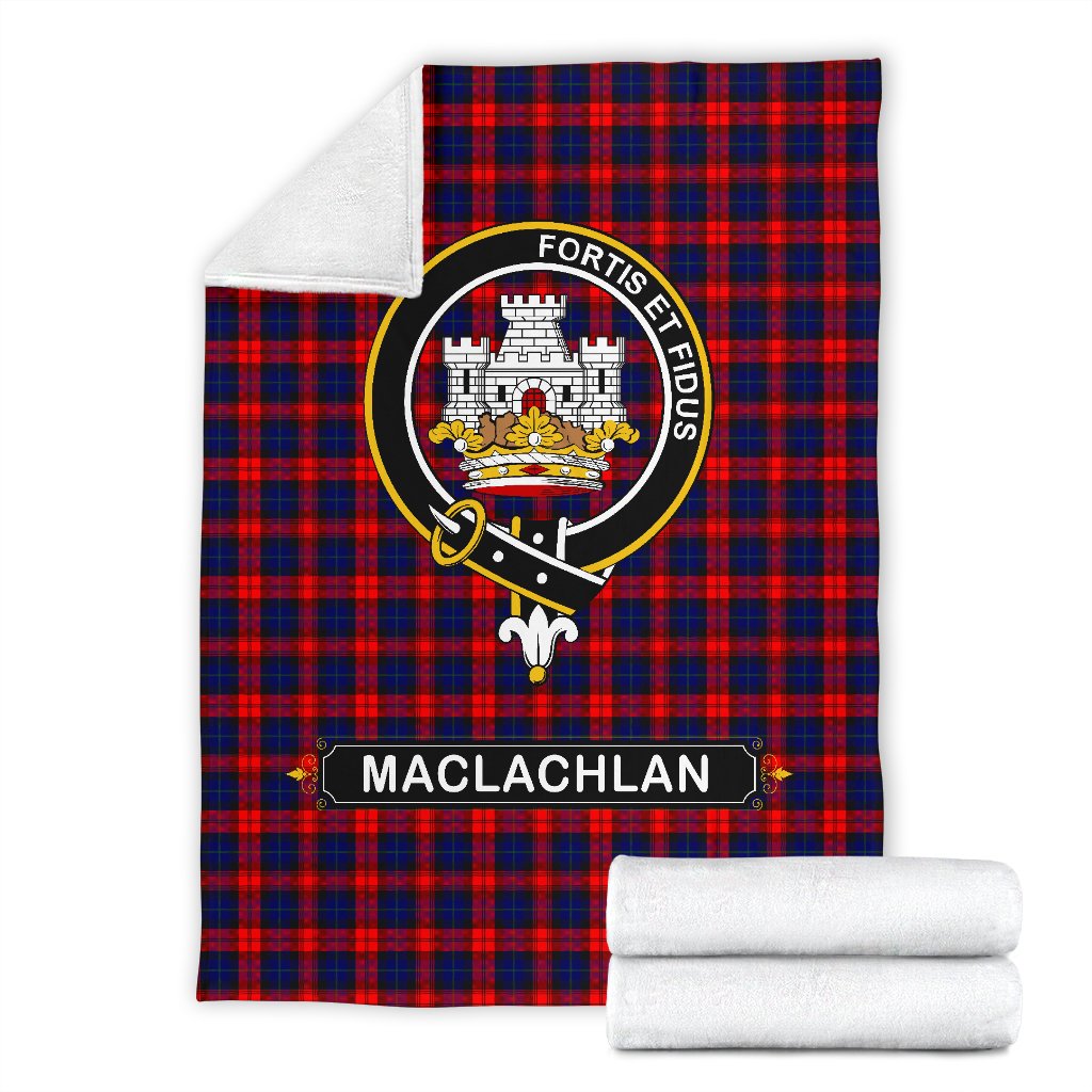 Clan MacLachlan Family Tartan Crest Blanket 3 Sizes VP15 Clan Hall Tartan Today   