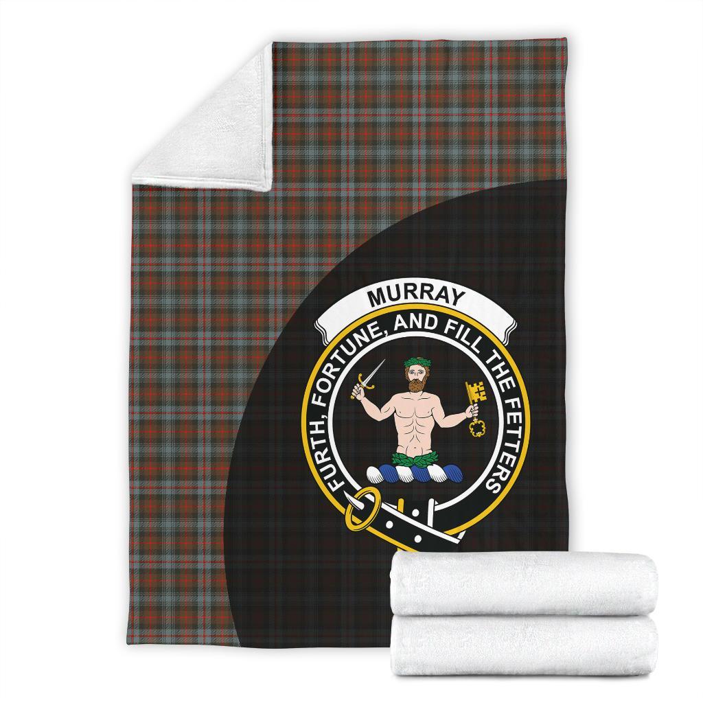 Clan Murray of Atholl Weathered Tartan Crest Blanket Wave Style ZW77 Clan Murray Tartan Today   