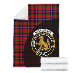 Clan MacPherson Modern Tartan Crest Blanket Wave Style VE87 Clan MacPherson Tartan Today   