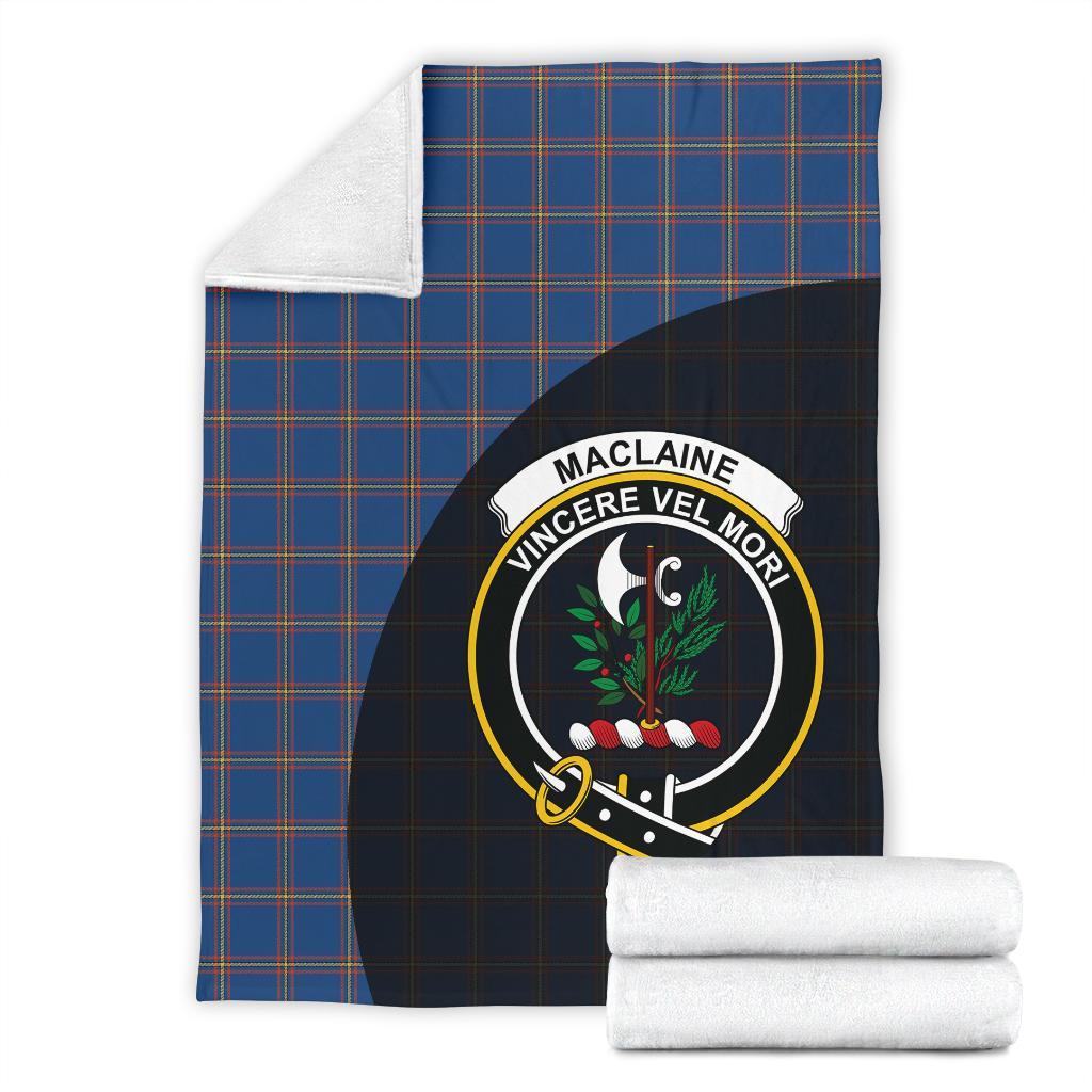 Clan MacLaine of Loch Buie Hunting Ancient Tartan Crest Blanket Wave Style CR92 Clan Hall Tartan Today   