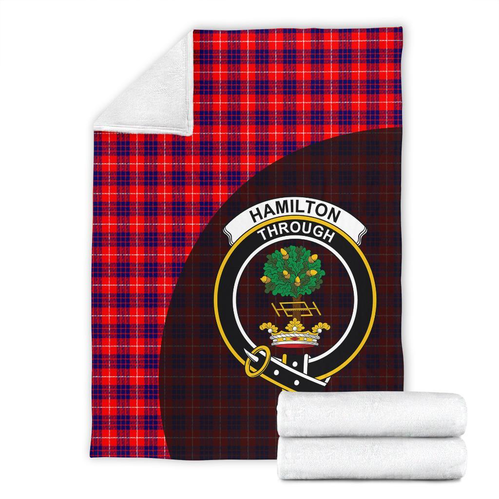 Clan Hamilton Modern Tartan Crest Blanket Wave Style JS70 Clan Hamilton Tartan Today   