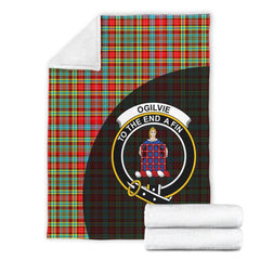 Clan Ogilvie Tartan Crest Blanket Wave Style WV65 Clan Ogilvie Tartan Today   